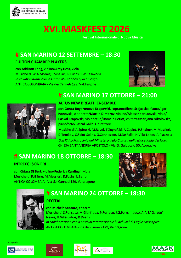 XVI Maskfest | Antica Colombaia B&B San Marino